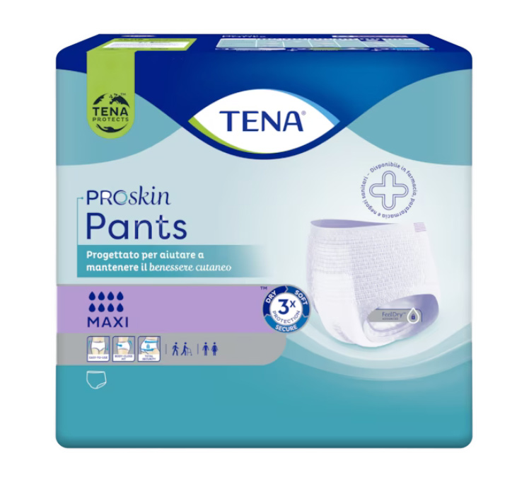 TENA Proskin PANTS Maxi 8 pz TG XL  Mutandine assorbenti per perdite  urinarie 120-160 cm